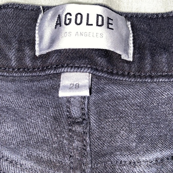 AGOLDE Nico Slim Leg Jeans in Disorder - Distressed Black/Dark Wash Jeans - Picture 8 of 16